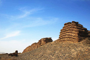 muralla bien conservada de la Reliquia de la Gran Muralla Han