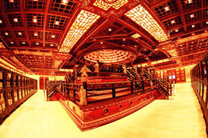 el interior del Monasterio de Po Lin