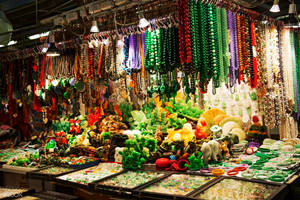 puestos de jade en el Mercado del Jade