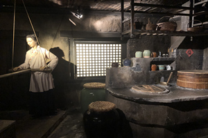 modelo de cocina antigua del Museo de Historia Municipal de Shanghái