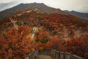 paisaje de otoño de la Gran Muralla de Mutianyu